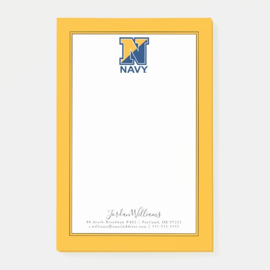 Amerikaanse marine | Navy Initiaal N Post-it® Notes (Voorkant)