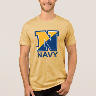 Amerikaanse marine   Navy Initiaal N Tri-Blend Shirt