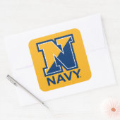 Amerikaanse marine | Navy Initiaal N Vierkante Sticker (Envelop)