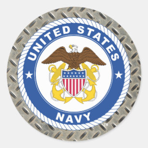 Amerikaanse marine Officiële kosten Ronde Sticker