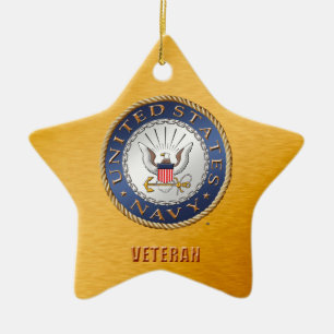 Amerikaanse marine veteraan keramisch decoratief ornament