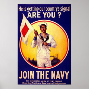  Amerikaanse marine ~ WW1 Poster