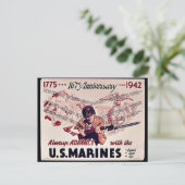 Amerikaanse mariniers briefkaart (Staand voorkant)