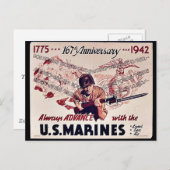 Amerikaanse mariniers briefkaart (Voorkant / Achterkant)
