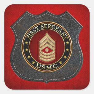 Amerikaanse mariniers: Eerste brigadier (USMC 1stS Vierkante Sticker