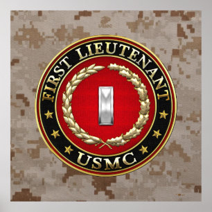 Amerikaanse mariniers: Eerste luitenant (USMC 1stL Poster