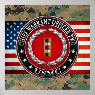 Amerikaanse mariniers: hoofdaanklager twee (USMC C Poster