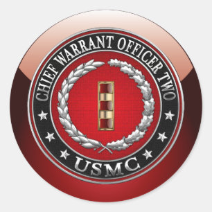 Amerikaanse mariniers: hoofdaanklager twee (USMC C Ronde Sticker