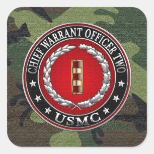 Amerikaanse mariniers: hoofdaanklager twee (USMC C Vierkante Sticker
