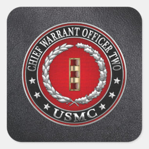 Amerikaanse mariniers: hoofdaanklager twee (USMC C Vierkante Sticker