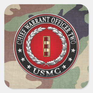 Amerikaanse mariniers: hoofdaanklager twee (USMC C Vierkante Sticker