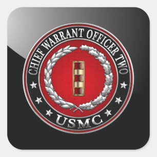 Amerikaanse mariniers: hoofdaanklager twee (USMC C Vierkante Sticker