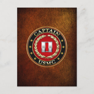 Amerikaanse mariniers: Kapitein (USMC Capt) [3D] Briefkaart
