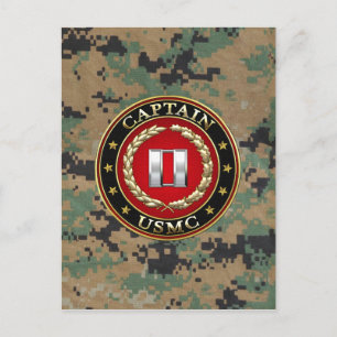 Amerikaanse mariniers: Kapitein (USMC Capt) [3D] Briefkaart