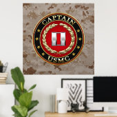 Amerikaanse mariniers: Kapitein (USMC Capt) [3D] Poster (Thuiskantoor)