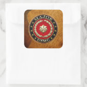 Amerikaanse mariniers: Majoor (USMC Maj) [3D] Vierkante Sticker (Tas)