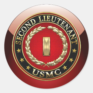 Amerikaanse mariniers: Tweede Luitenant (USMC 2ndL Ronde Sticker