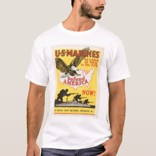 Amerikaanse mariniers verdedigen Amerika T-shirt
