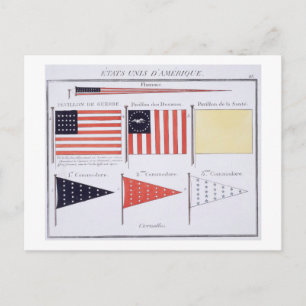 Amerikaanse maritieme vlaggen en Pennants uit een Briefkaart