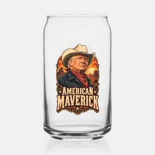 Amerikaanse Maverick Western dubbelzijdige blik Blikvorm Glas