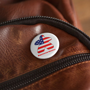 Amerikaanse meeple pin ronde button 5,7 cm