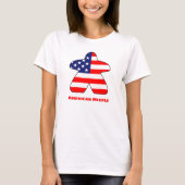 Amerikaanse Meeple Womens Shirt (Voorkant)