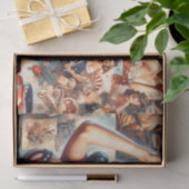 Amerikaanse Meisje Pin-Up Collage Tissuepapier (Geschenk)