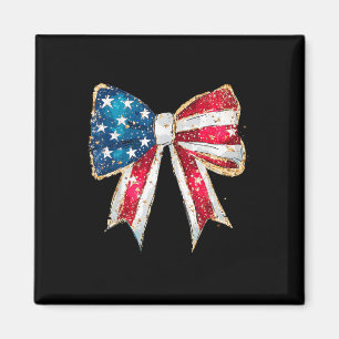 Amerikaanse meisjesachtige 4 juli Amerikaanse vlag Magneet