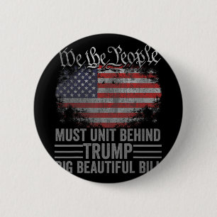 Amerikaanse mensen moeten zich verenigen achter Tr Ronde Button 5,7 Cm