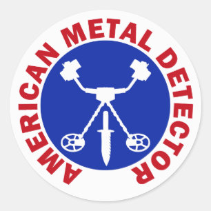 Amerikaanse metaaldetector ronde sticker