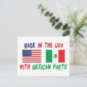 Amerikaanse Mexicaanse Amerikaan Briefkaart (Staand voorkant)