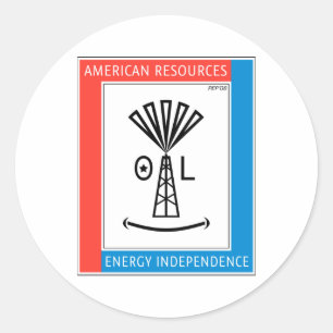 Amerikaanse middelen ronde sticker