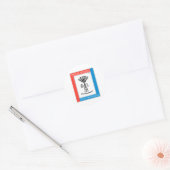 Amerikaanse middelen ronde sticker (Envelop)