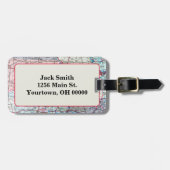 Amerikaanse middenwestkaart bagagelabel (Voorkant horizontaal)