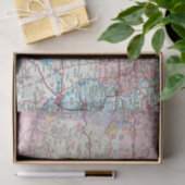 Amerikaanse middenwestkaart tissuepapier (Geschenk)