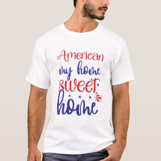 Amerikaanse Mijn Thuis Is Mijn Thuis Patriottische T-shirt