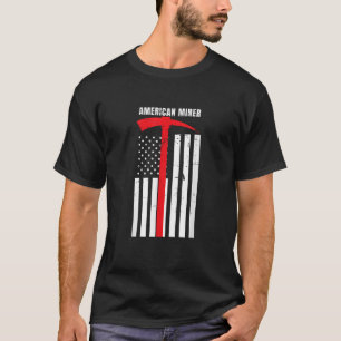 Amerikaanse mijnwerker kolen goud pikhouweel patri t-shirt