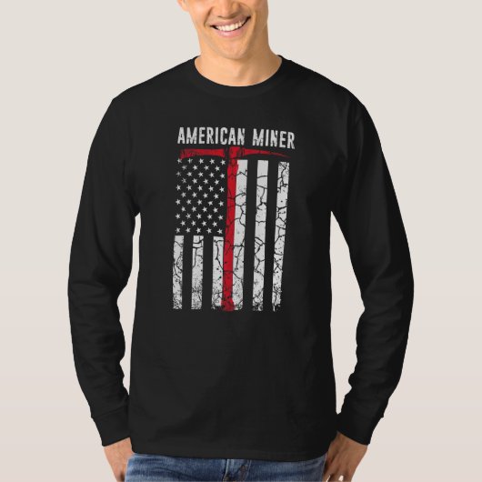 Amerikaanse Mijnwerker Steenkool Goud T-shirt (Voorkant)