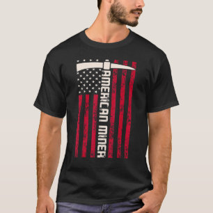 Amerikaanse mijnwerker vs vlag voor steenkolenmijn t-shirt