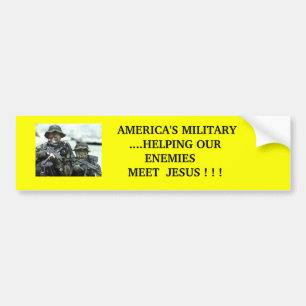 Amerikaanse militaire bumpersticker