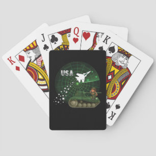 Amerikaanse militaire luchtmacht en legerkaarten pokerkaarten