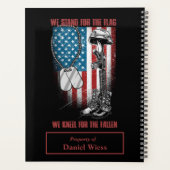 Amerikaanse militaire patriotcitaat planner (Achterkant)