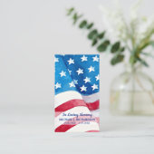 Amerikaanse militaire veteraan van de vlag Funeral Contactkaartje (Staand voorkant)