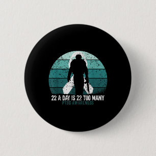 Amerikaanse militaire veteranen zelfmoordbewustzij ronde button 5,7 cm