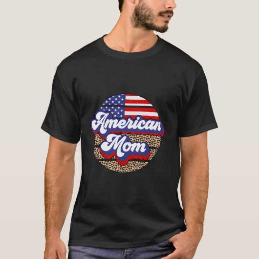 Amerikaanse moeder 4th van juli Amerikaanse moeder T-shirt (Voorkant)