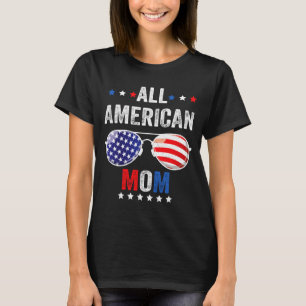 Amerikaanse moeder usa vlag 4 juli zonnebril t-shirt