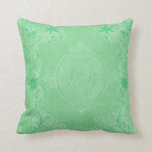 Amerikaanse MoJo Kussens Mint Groen Antieke Scroll