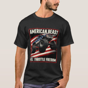 Amerikaanse Monstertruck Patriottische Vrijheid VS T-shirt