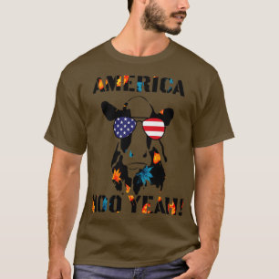 Amerikaanse moo Ja 4 juli T-shirt