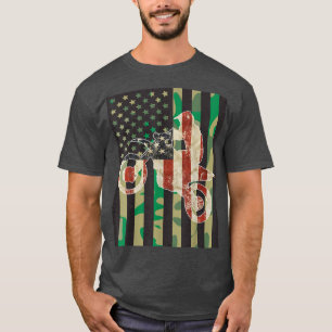 Amerikaanse motocross-roerkamikaver t-shirt
